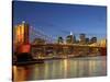 Brooklyn Bridge and East River-Alan Schein-Stretched Canvas