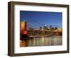 Brooklyn Bridge and East River-Alan Schein-Framed Photographic Print