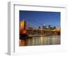 Brooklyn Bridge and East River-Alan Schein-Framed Photographic Print