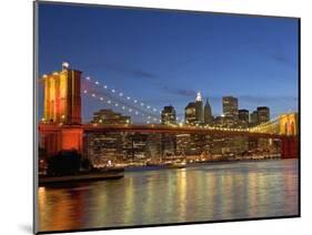 Brooklyn Bridge and East River-Alan Schein-Mounted Photographic Print