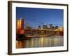 Brooklyn Bridge and East River-Alan Schein-Framed Photographic Print