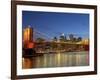 Brooklyn Bridge and East River-Alan Schein-Framed Photographic Print