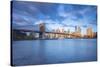 Brooklyn Bridge and Lower Manhattan/Downtown, New York City, New York, USA-Jon Arnold-Stretched Canvas