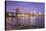 Brooklyn Bridge and Lower Manhattan/Downtown, New York City, New York, USA-Jon Arnold-Stretched Canvas