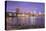 Brooklyn Bridge and Lower Manhattan/Downtown, New York City, New York, USA-Jon Arnold-Stretched Canvas