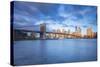 Brooklyn Bridge and Lower Manhattan/Downtown, New York City, New York, USA-Jon Arnold-Stretched Canvas