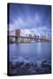 Brooklyn Bridge and Lower Manhattan/Downtown, New York City, New York, USA-Jon Arnold-Stretched Canvas