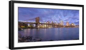 Brooklyn Bridge and Lower Manhattan/Downtown, New York City, New York, USA-Jon Arnold-Framed Photographic Print