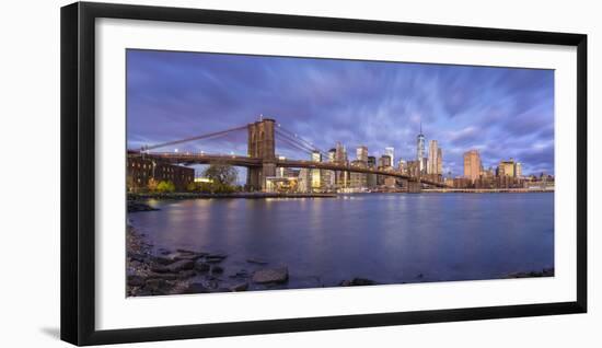 Brooklyn Bridge and Lower Manhattan/Downtown, New York City, New York, USA-Jon Arnold-Framed Photographic Print