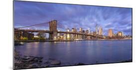 Brooklyn Bridge and Lower Manhattan/Downtown, New York City, New York, USA-Jon Arnold-Mounted Photographic Print