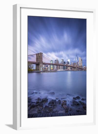 Brooklyn Bridge and Lower Manhattan/Downtown, New York City, New York, USA-Jon Arnold-Framed Photographic Print