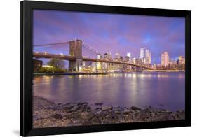 Brooklyn Bridge and Lower Manhattan/Downtown, New York City, New York, USA-Jon Arnold-Framed Photographic Print