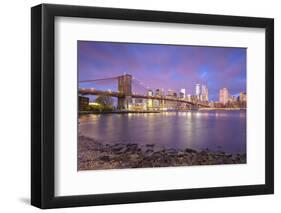 Brooklyn Bridge and Lower Manhattan/Downtown, New York City, New York, USA-Jon Arnold-Framed Photographic Print