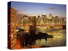 Brooklyn Bridge and Lower Manhattan From Brooklyn-Alan Schein-Stretched Canvas