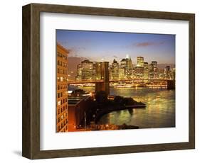 Brooklyn Bridge and Lower Manhattan From Brooklyn-Alan Schein-Framed Photographic Print
