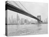 Brooklyn Bridge and Lower Manhattan, New York, New York-Tony Camerano-Stretched Canvas