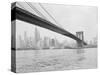 Brooklyn Bridge and Lower Manhattan, New York, New York-Tony Camerano-Stretched Canvas