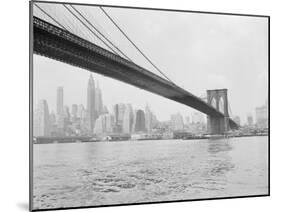 Brooklyn Bridge and Lower Manhattan, New York, New York-Tony Camerano-Mounted Photographic Print