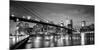 Brooklyn Bridge and Lower Manhattan skyline at dawn City-Ed Hasler-Mounted Photographic Print