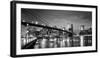 Brooklyn Bridge and Lower Manhattan skyline at dawn City-Ed Hasler-Framed Photographic Print