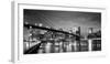 Brooklyn Bridge and Lower Manhattan skyline at dawn City-Ed Hasler-Framed Photographic Print