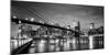 Brooklyn Bridge and Lower Manhattan skyline at dawn City-Ed Hasler-Mounted Photographic Print