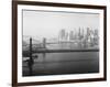 Brooklyn Bridge and Manhattan Bridge Aerial-null-Framed Photographic Print