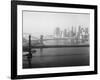 Brooklyn Bridge and Manhattan Bridge Aerial-null-Framed Photographic Print