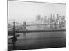 Brooklyn Bridge and Manhattan Bridge Aerial-null-Mounted Photographic Print