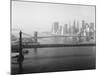 Brooklyn Bridge and Manhattan Bridge Aerial-null-Mounted Photographic Print