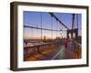 Brooklyn Bridge and Manhattan Bridge Beyond, Manhattan, New York-Alan Copson-Framed Premium Photographic Print