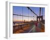 Brooklyn Bridge and Manhattan Bridge Beyond, Manhattan, New York-Alan Copson-Framed Premium Photographic Print