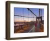 Brooklyn Bridge and Manhattan Bridge Beyond, Manhattan, New York-Alan Copson-Framed Photographic Print