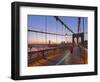 Brooklyn Bridge and Manhattan Bridge Beyond, Manhattan, New York-Alan Copson-Framed Photographic Print