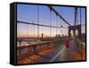 Brooklyn Bridge and Manhattan Bridge Beyond, Manhattan, New York-Alan Copson-Framed Stretched Canvas