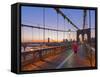 Brooklyn Bridge and Manhattan Bridge Beyond, Manhattan, New York-Alan Copson-Framed Stretched Canvas