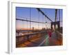 Brooklyn Bridge and Manhattan Bridge Beyond, Manhattan, New York-Alan Copson-Framed Photographic Print