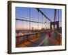 Brooklyn Bridge and Manhattan Bridge Beyond, Manhattan, New York-Alan Copson-Framed Photographic Print