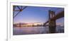 Brooklyn Bridge and Manhattan Bridge Beyond, over East River, New York-Alan Copson-Framed Photographic Print