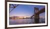 Brooklyn Bridge and Manhattan Bridge Beyond, over East River, New York-Alan Copson-Framed Photographic Print