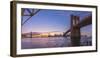 Brooklyn Bridge and Manhattan Bridge Beyond, over East River, New York-Alan Copson-Framed Photographic Print