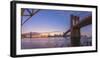 Brooklyn Bridge and Manhattan Bridge Beyond, over East River, New York-Alan Copson-Framed Photographic Print