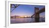 Brooklyn Bridge and Manhattan Bridge Beyond, over East River, New York-Alan Copson-Framed Photographic Print