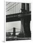 Brooklyn Bridge and Manhattan Bridge, New York, c. 1946-Brett Weston-Framed Photographic Print