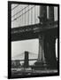 Brooklyn Bridge and Manhattan Bridge, New York, c. 1946-Brett Weston-Framed Photographic Print