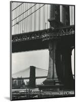 Brooklyn Bridge and Manhattan Bridge, New York, c. 1946-Brett Weston-Mounted Photographic Print