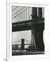 Brooklyn Bridge and Manhattan Bridge, New York, c. 1946-Brett Weston-Framed Photographic Print