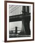 Brooklyn Bridge and Manhattan Bridge, New York, c. 1946-Brett Weston-Framed Photographic Print