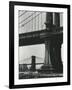 Brooklyn Bridge and Manhattan Bridge, New York, c. 1946-Brett Weston-Framed Photographic Print