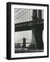 Brooklyn Bridge and Manhattan Bridge, New York, c. 1946-Brett Weston-Framed Photographic Print